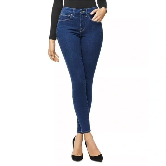 Good American Good Legs Skinny Jeans High Rise Dark Wash Size 2 / 26 - Picture 3 of 9